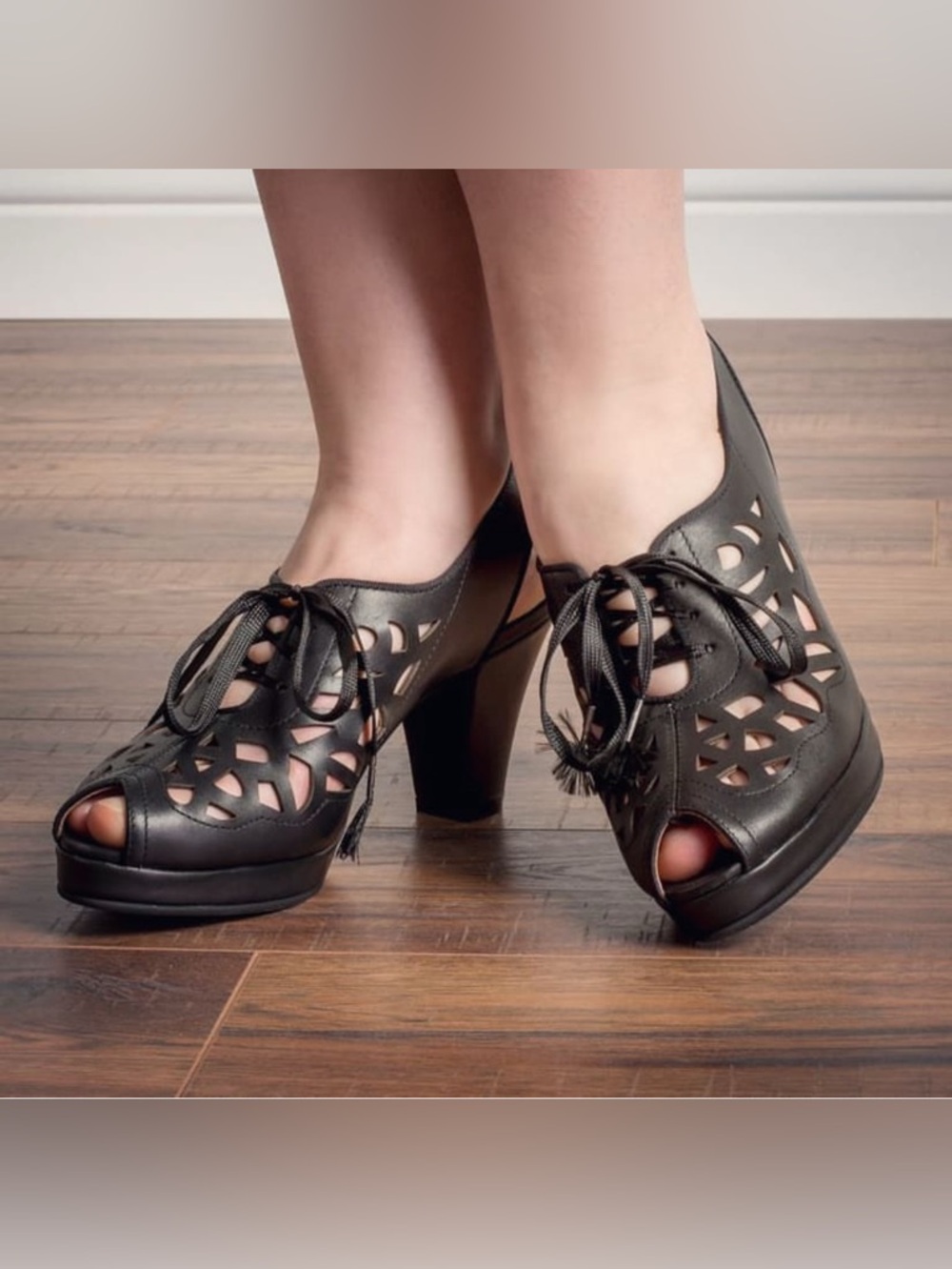 Retro 1940s style Shoes | Royal Vintage | Rita | slingback heel | black | 9